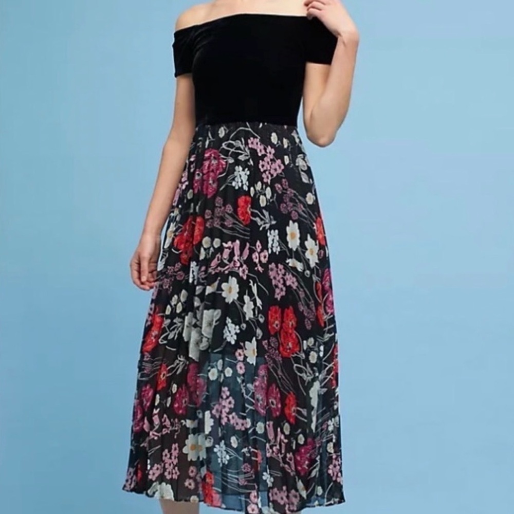 Anthropologie Lorina Off-the-Shoulder Floral Dress 6